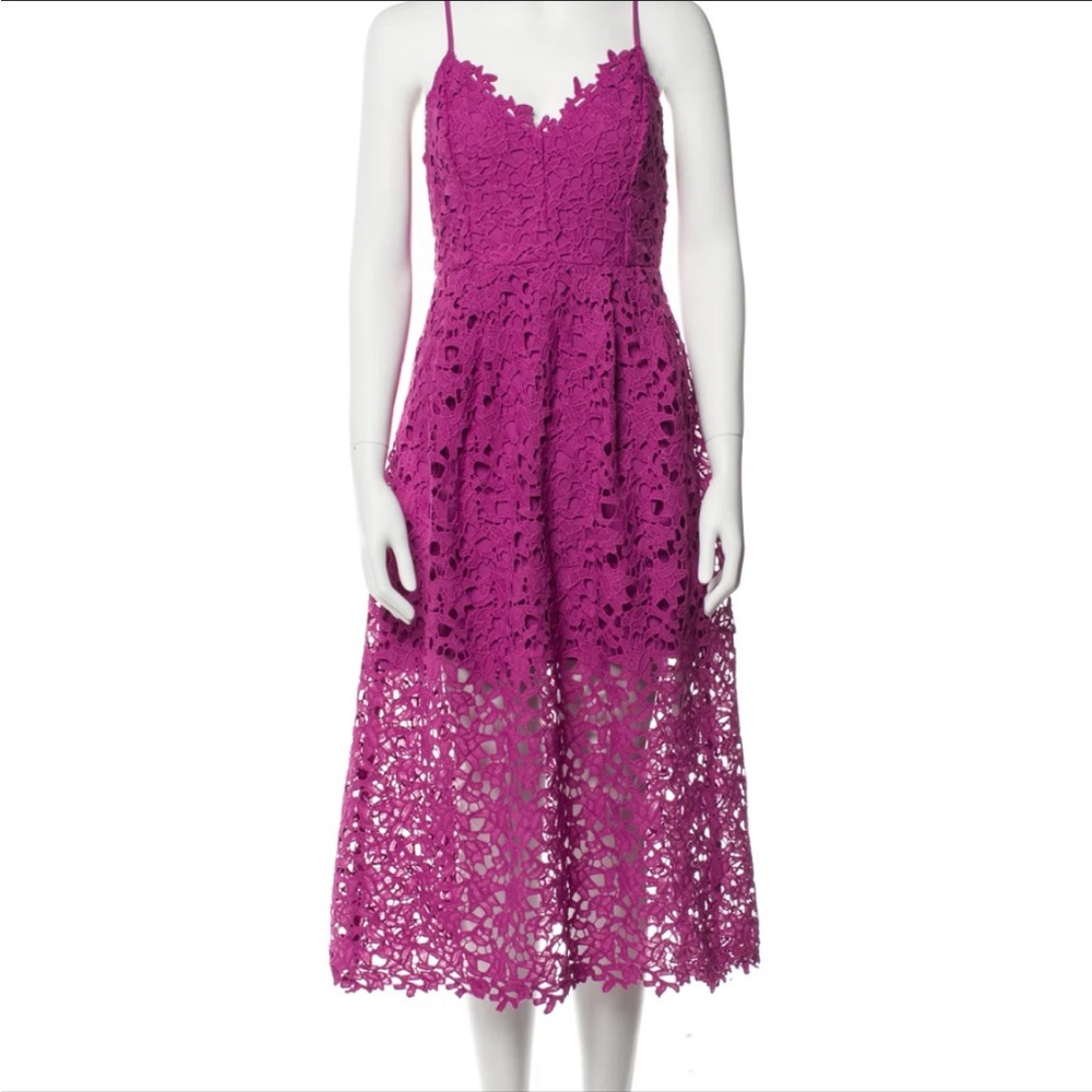 ASTR The Label - A Line Midi Dress - Magenta